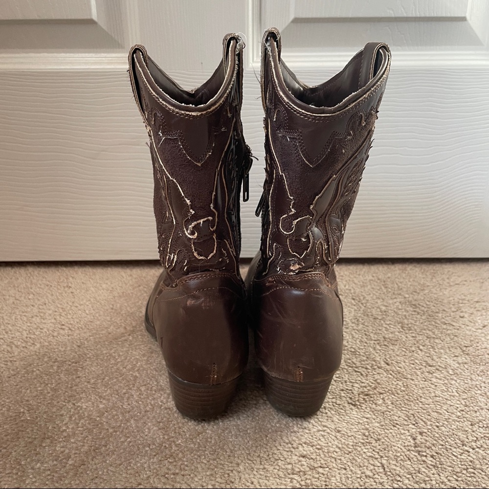 Frye Western Perforated Ankle High Boots - Picture 4 of 11